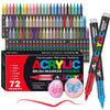 72 Acrylstiften in 72 Kleuren – Perfect voor Creatief Schilderen op Diverse Oppervlakken