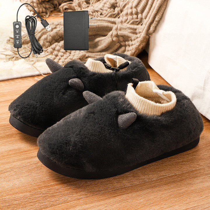 Verwarmde pantoffels met USB en superzacht velours, unisex