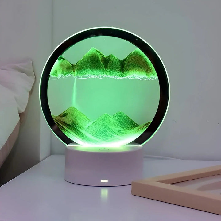 GlowLume - 3D Zandkunst Tafellamp met LED Verlichting voor Sfeervolle Kamer