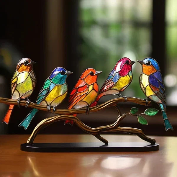 GlassElegance - Handgemaakte Gekleurde Glazen Vogels Voor Een Stijlvol Interieur