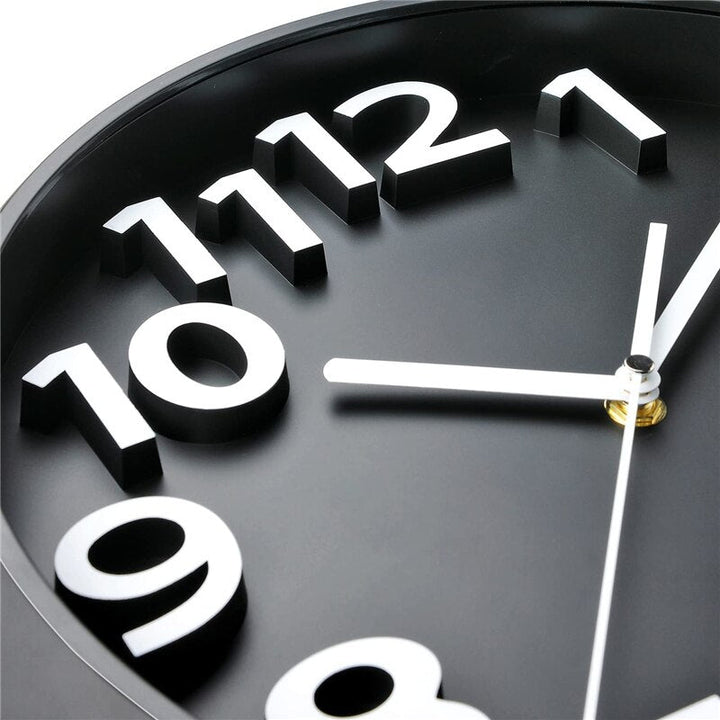 TimeTrendy - Moderne 3D Wandklok met Grote Cijfers en Stijlvol Design
