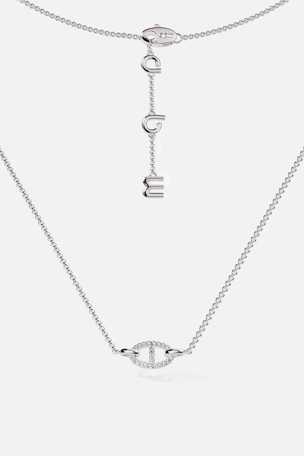 Zachte glans witgouden ketting met delicate schakel