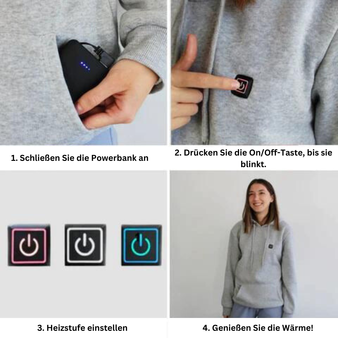 Verwarmde unisex hoodie - ThermaHoodie