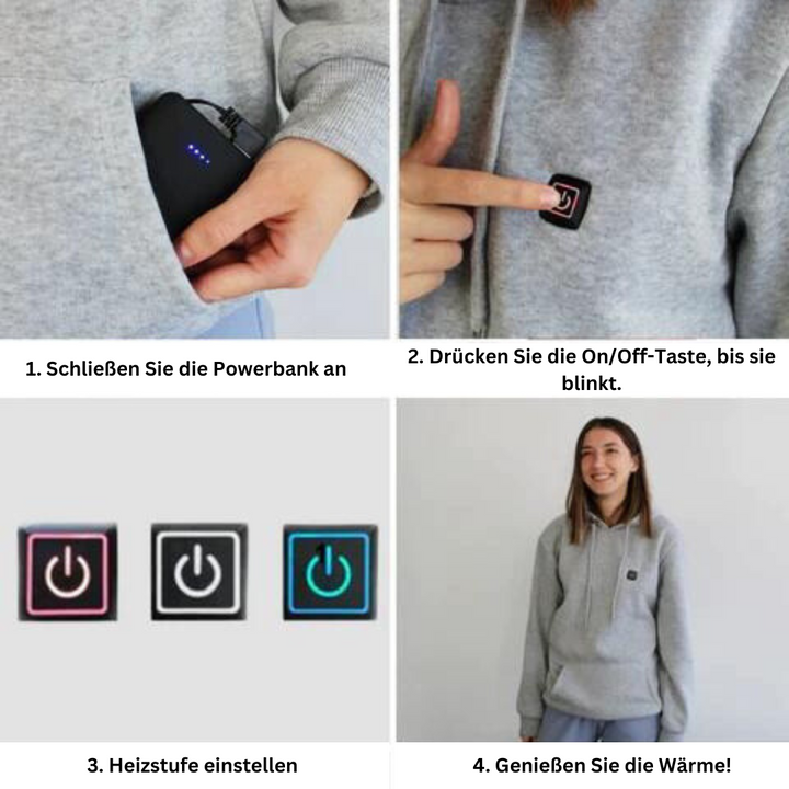 Verwarmde unisex hoodie - ThermaHoodie