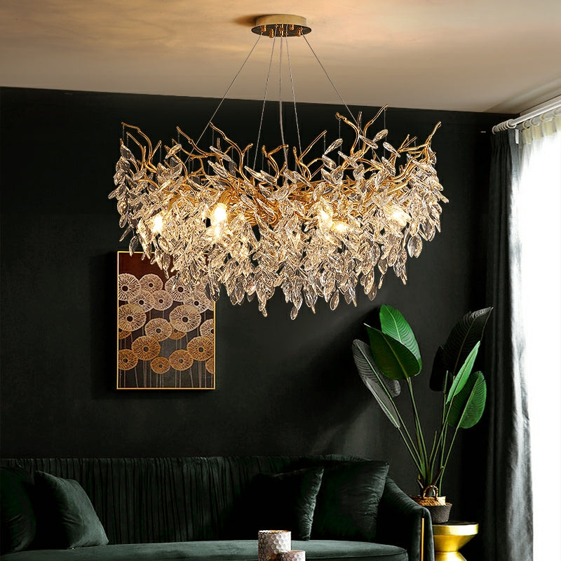Elegante Takken Kroonluchter – Moderne Kristallen Hanglamp