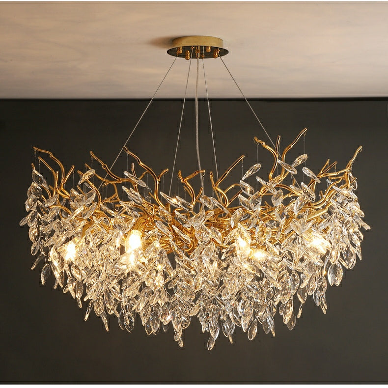 Elegante Takken Kroonluchter – Moderne Kristallen Hanglamp