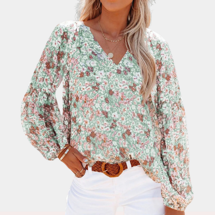 Amya - Klassieke damesblouse met lange mouwen — afbeelding 4