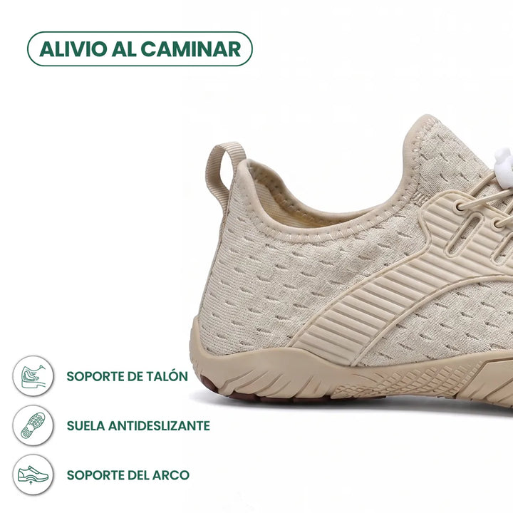 Barefoot sneaker voor dames met brede neus en flexibele zool