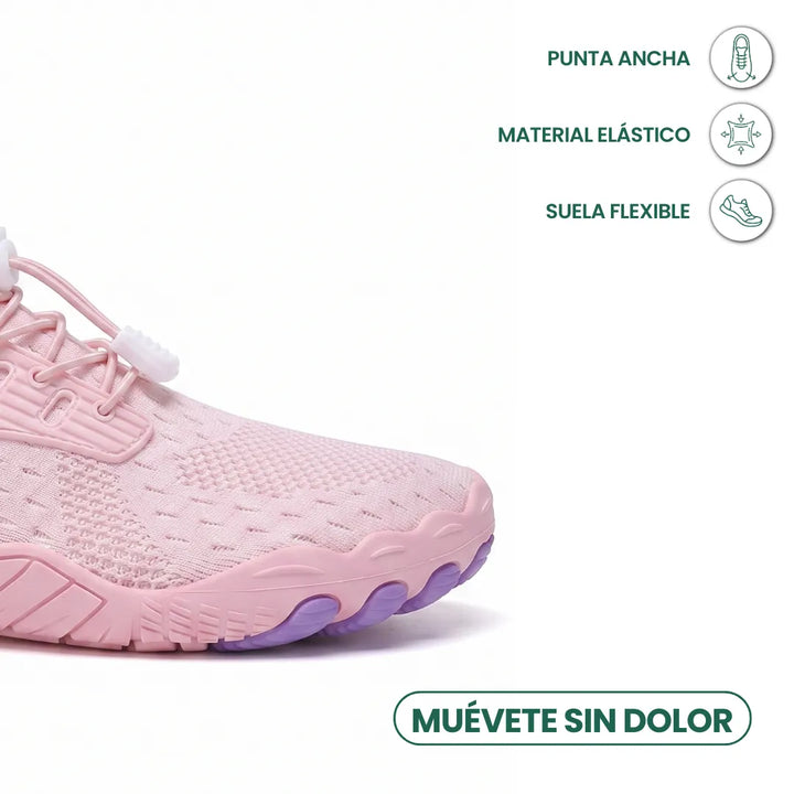 Barefoot sneaker voor dames met brede neus en flexibele zool