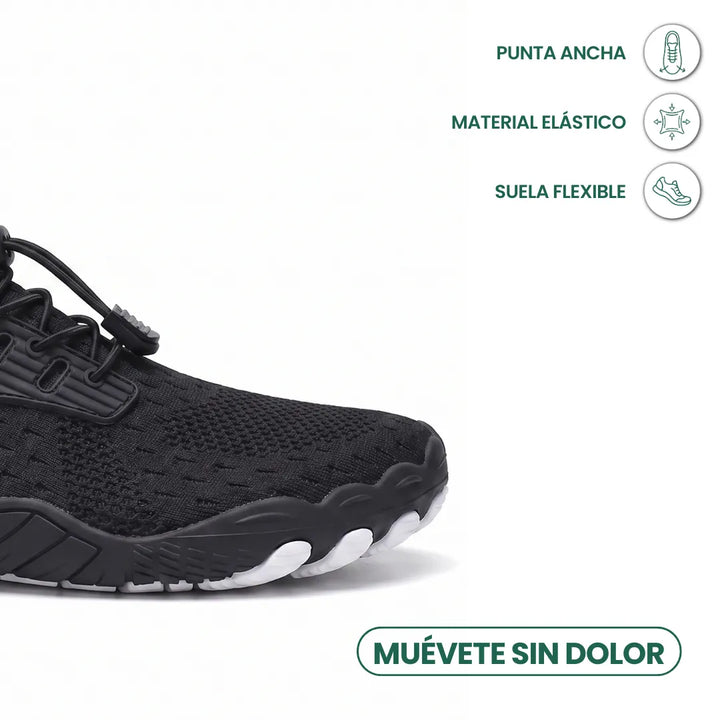 Barefoot sneaker voor dames met brede neus en flexibele zool