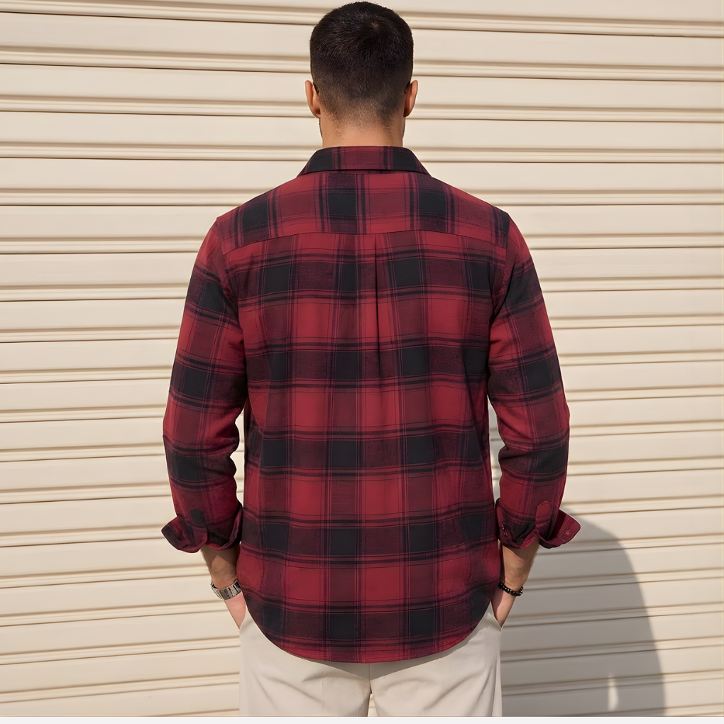 Heren Plaid Flanellen Shirt