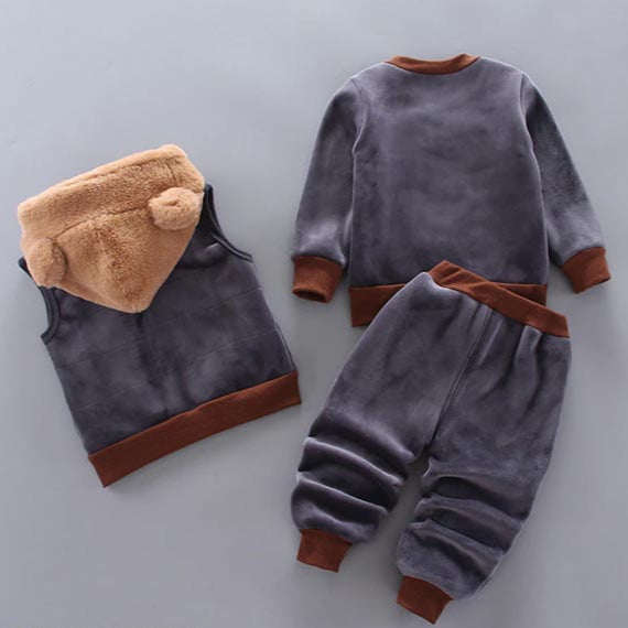 Driedelige babyset en peuterset met beermotief – BearHugs