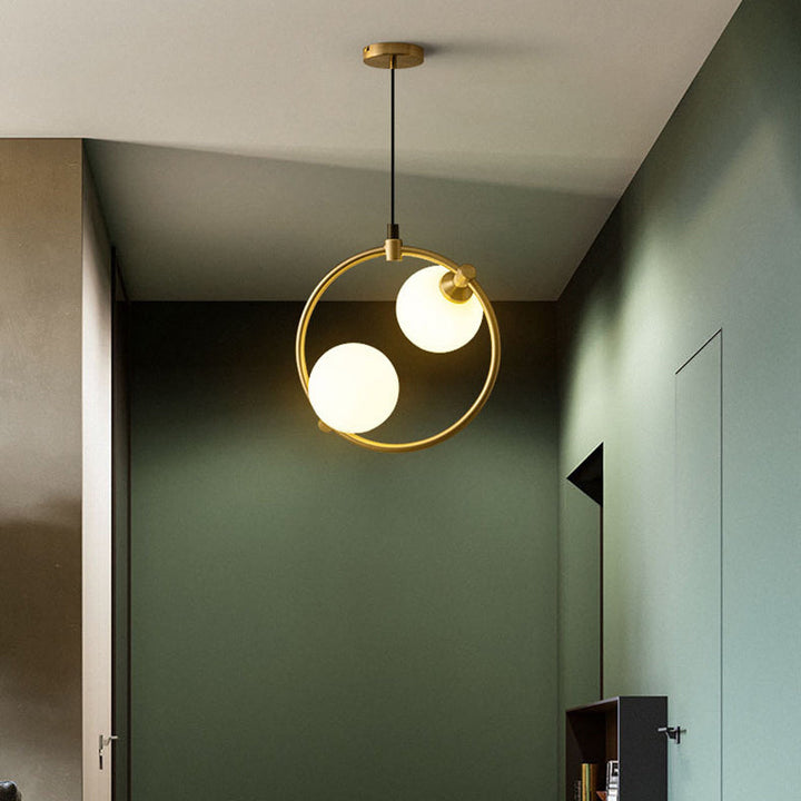 Scandinavische plafondlampen met gebogen bolontwerp
