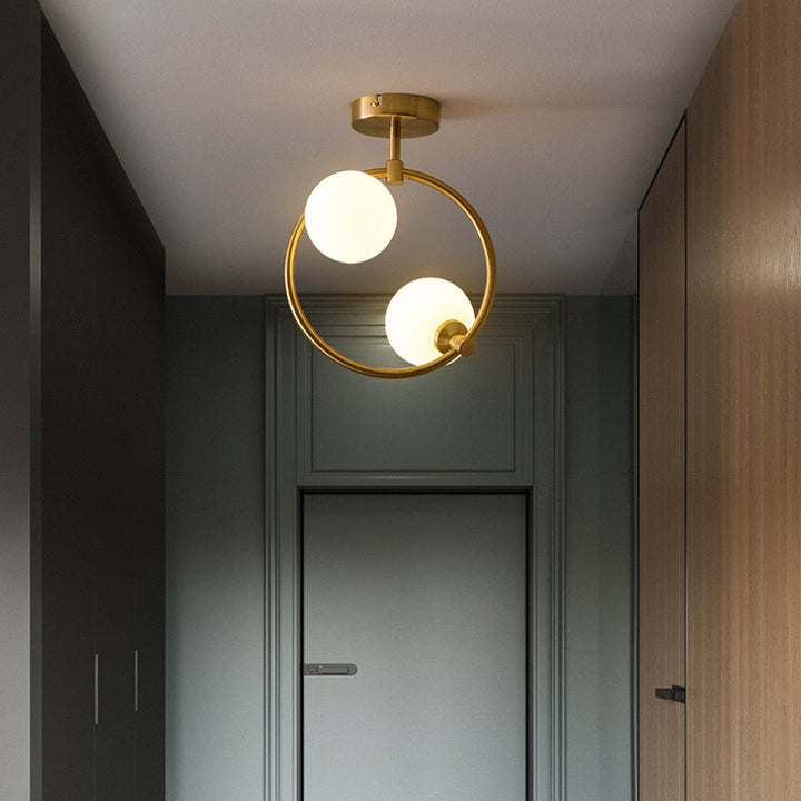 Scandinavische plafondlampen met gebogen bolontwerp