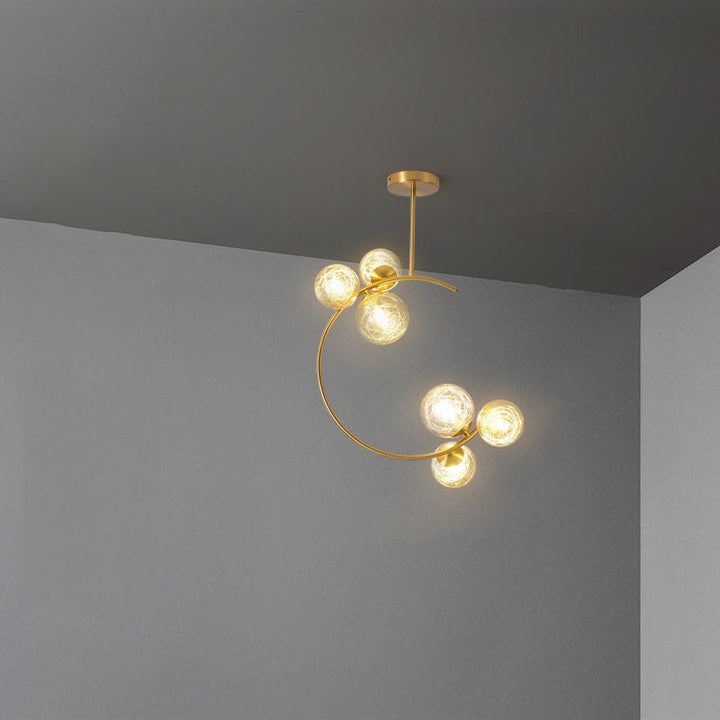 Scandinavische plafondlampen met gebogen bolontwerp