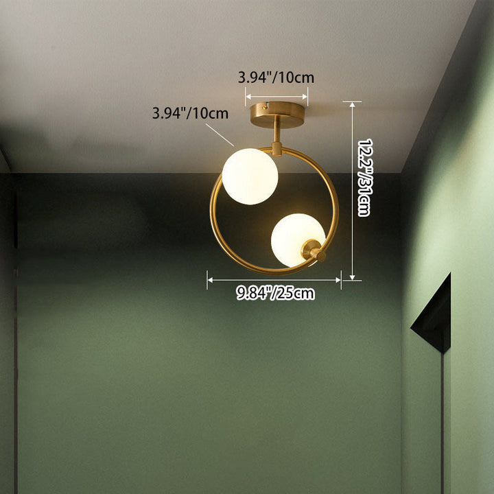 Scandinavische plafondlampen met gebogen bolontwerp