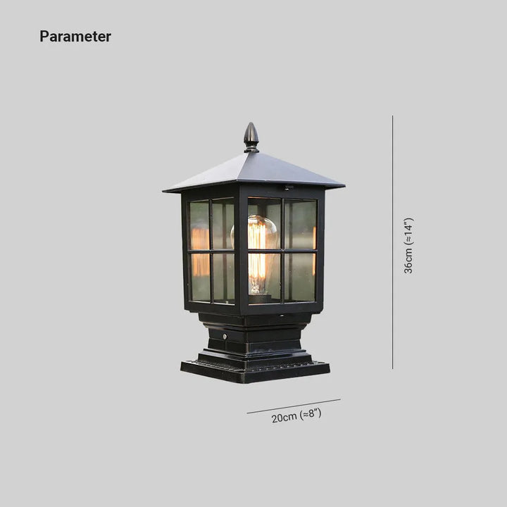 Buitenlantaarnlamp, opgebouwde lantaarnlook voor terrassen en entrees