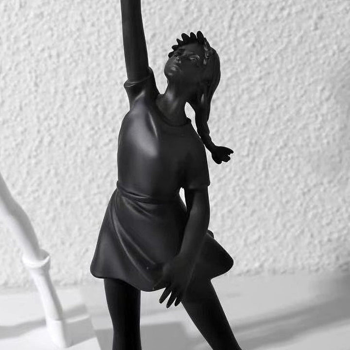 Decoratieve meisjessculptuur, modern ballonfiguur voor woondecoratie