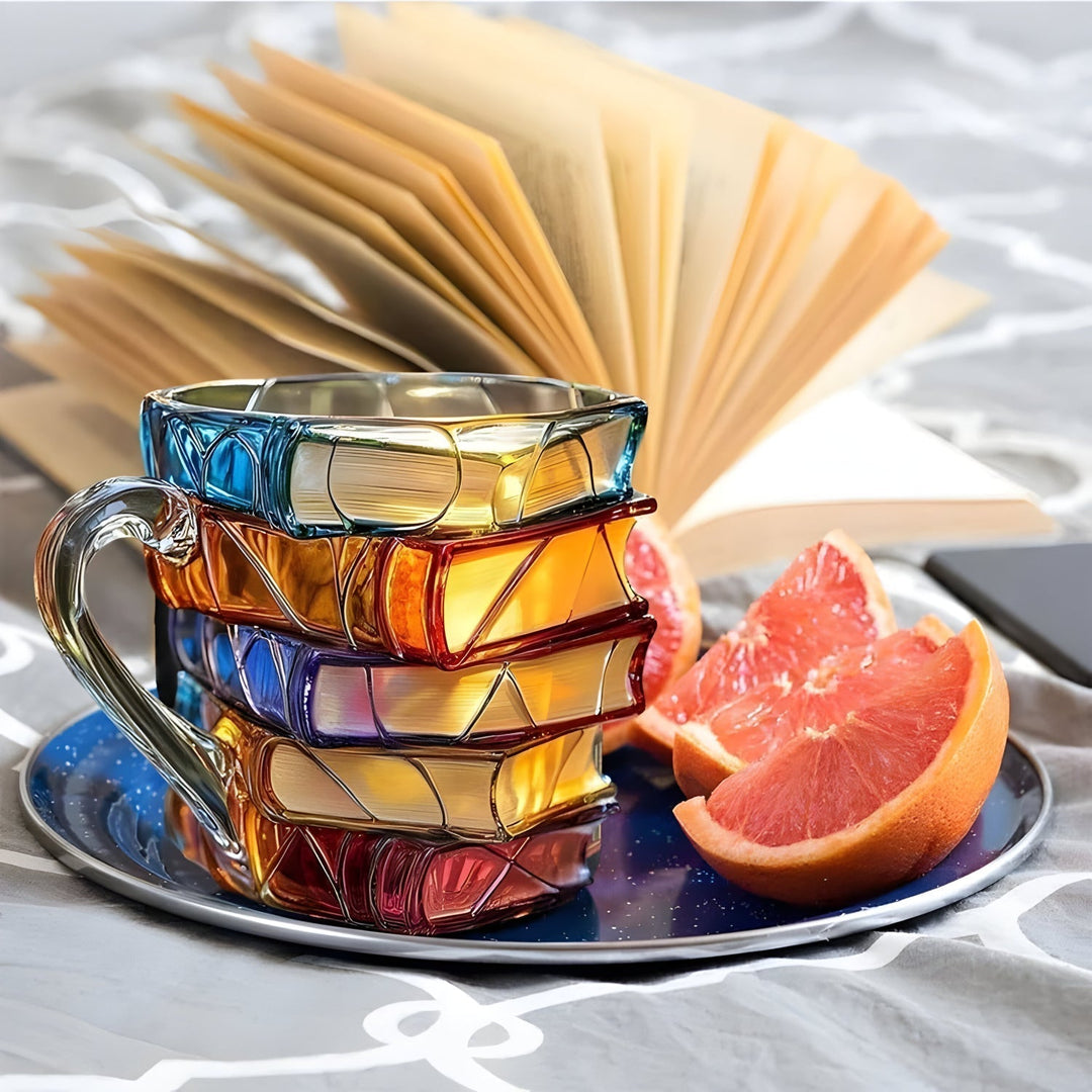 Mok | 3D Boekdesign | Handgemaakt & Kleurrijk | Voor Koffie & Thee | BookLume