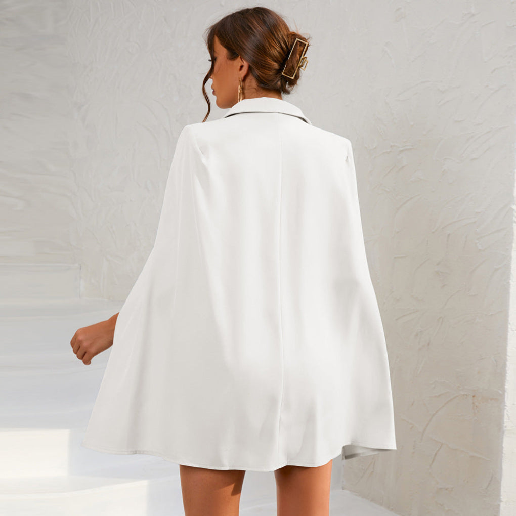 Blazer Jurk Met Cape En Riem Voor Vrouwen — afbeelding 10