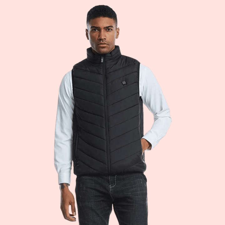 Lichte verwarmde bodywarmer die binnen 30 seconden warm is