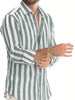 Gestreept herenshirt met lange mouwen