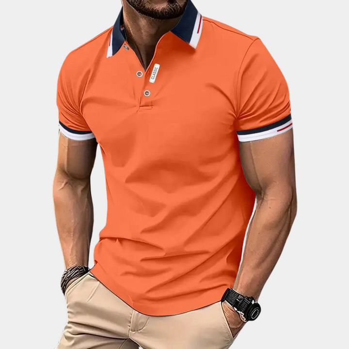 Oranje poloshirt voor heren - comfortabel en stijlvol