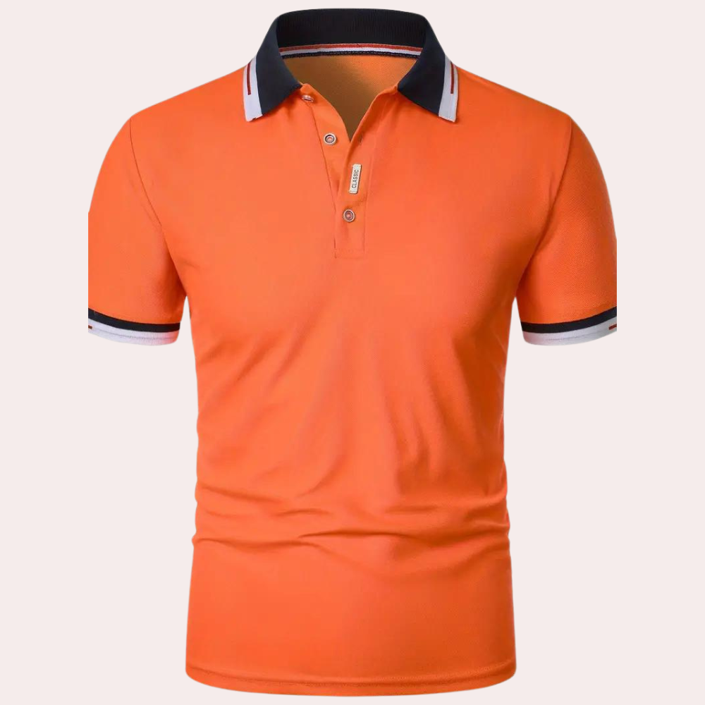 Oranje poloshirt voor heren - comfortabel en stijlvol