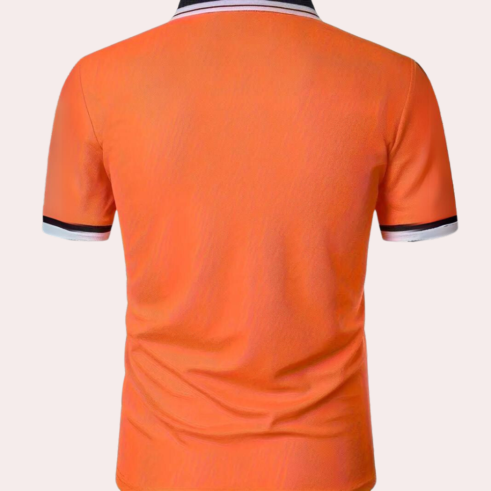 Oranje poloshirt voor heren - comfortabel en stijlvol