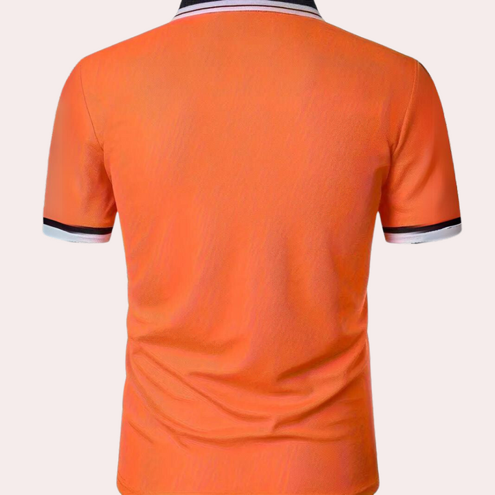 Oranje poloshirt voor heren - comfortabel en stijlvol