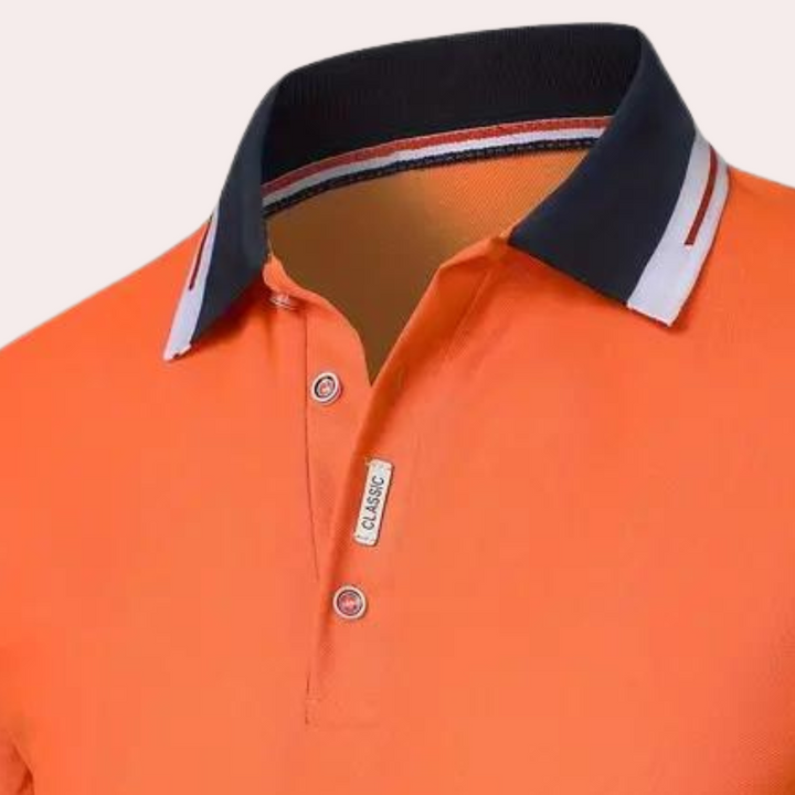 Oranje poloshirt voor heren - comfortabel en stijlvol