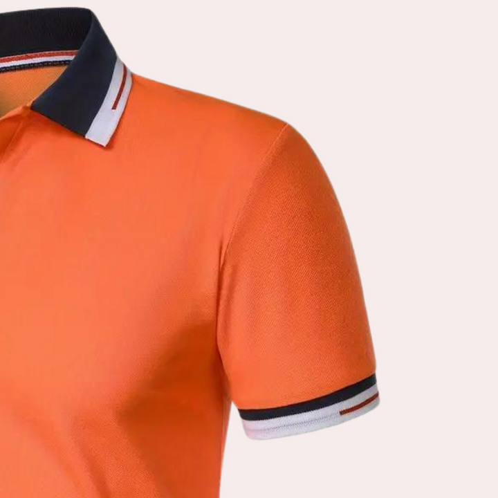 Oranje poloshirt voor heren - comfortabel en stijlvol
