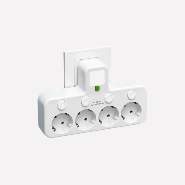 Stekkerdoos met USB- en Type-C-poorten