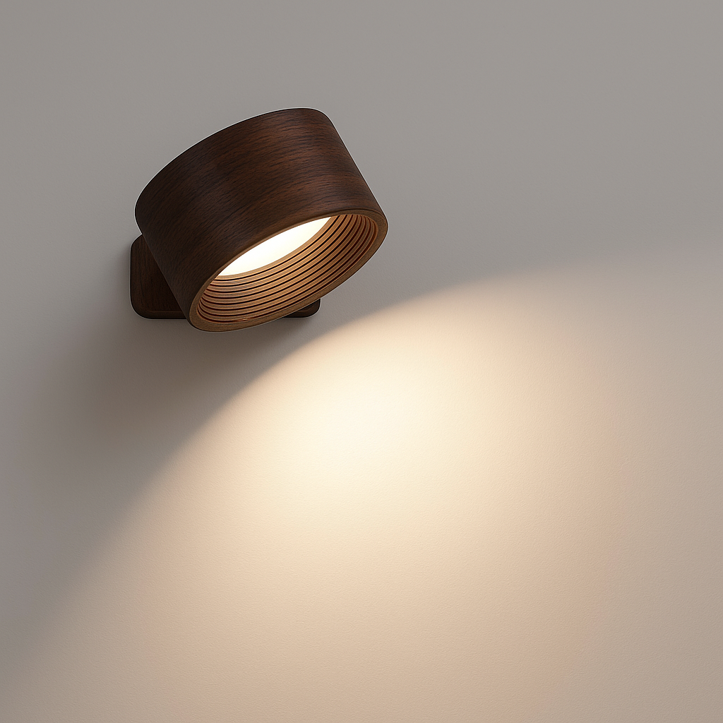 Draadloze led-wandlamp met 360°-draaiing, touch-dimmer, 3 lichtkleuren en USB-C-accu