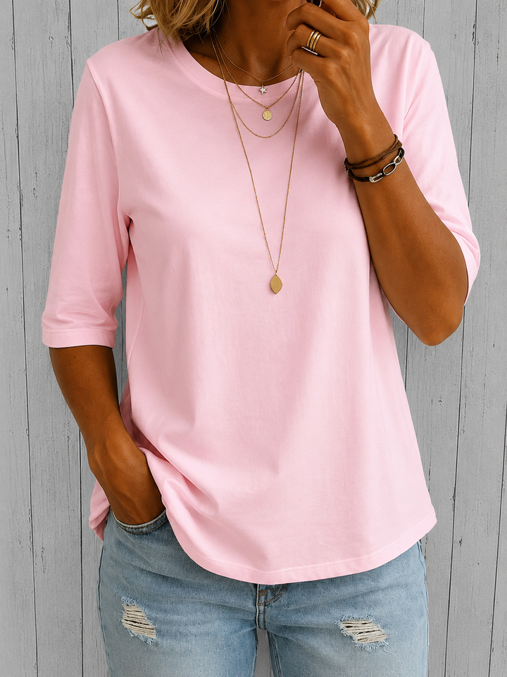 Los dagelijks T-shirt met halve mouwen voor dames
