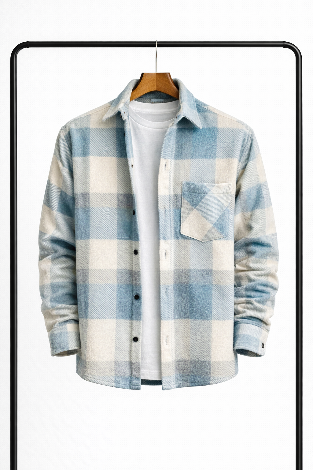 Klassiek geruit overshirt voor heren – warm, comfortabel overhemdjack als tussenlaag