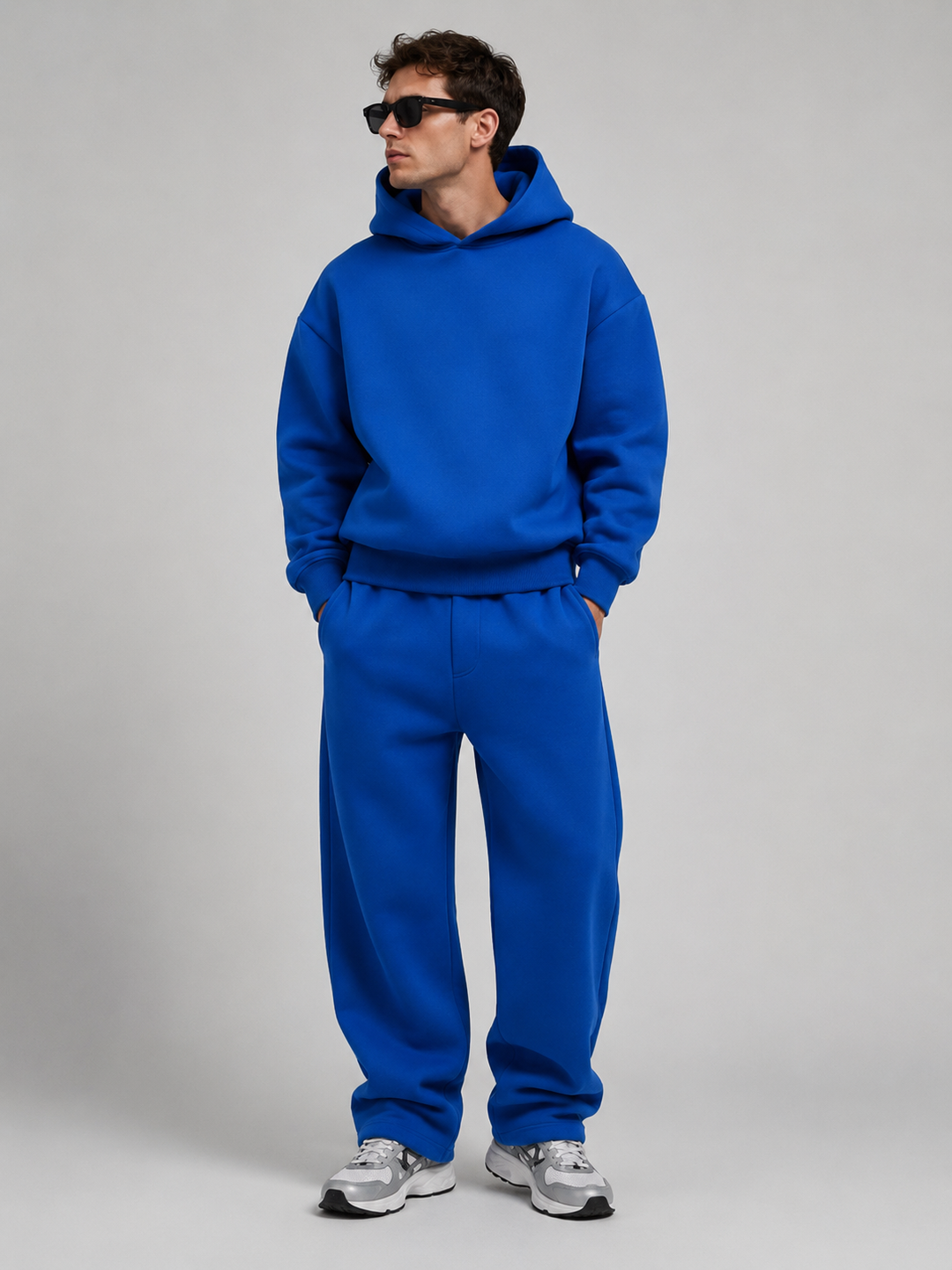 Heren hoodie- & joggerset - zachte katoenmix, losse pasvorm