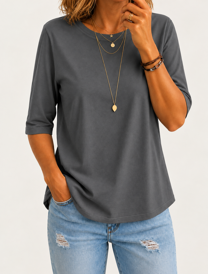 Los dagelijks T-shirt met halve mouwen voor dames