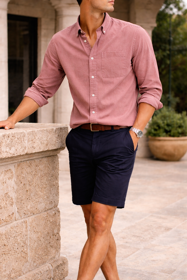 Katoenen herenoverhemd met knoopsluiting voor een casual-elegante look voor elke dag