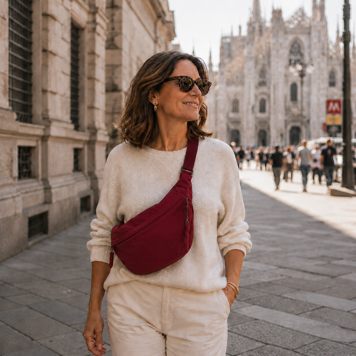 Bordeauxrode schoudertas – Elegante crossbodytas voor elke dag
