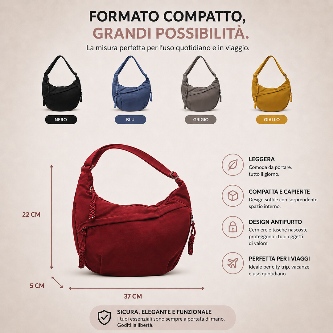 Bordeauxrode schoudertas – Elegante crossbodytas voor elke dag