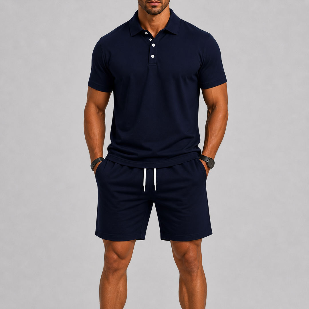 Lunelle | Heren Zomerse Sportset Polo & Shorts Lichtgewicht Comfort