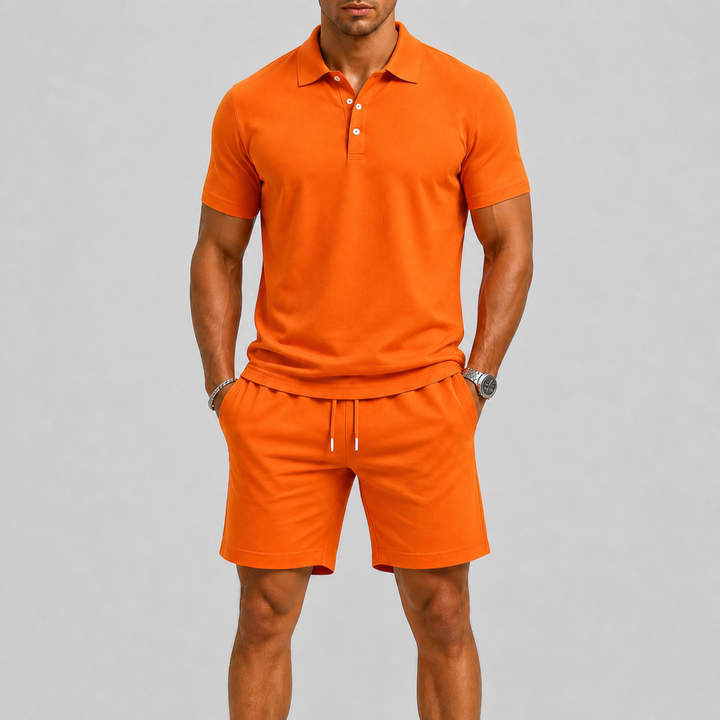 Lunelle | Heren Zomerse Sportset Polo & Shorts Lichtgewicht Comfort