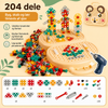 Montessori gereedschapskistset voor kinderen met speelgoedboor, 204 stukjes