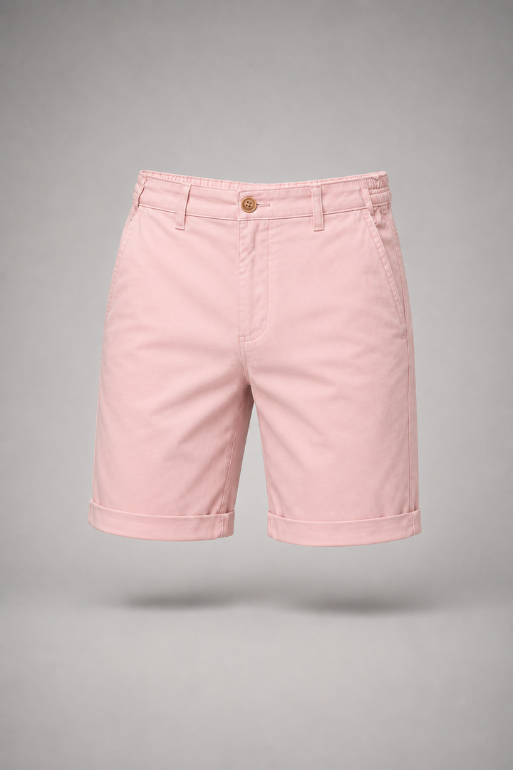Getailleerde zomershort voor heren – lichte polyester twill, casual pasvorm