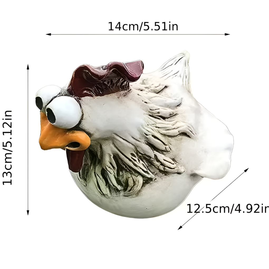 Speelse haan-hekversieringen