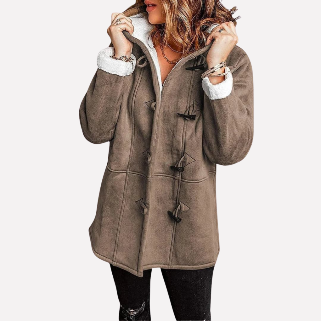 Damesjas met Capuchon en Toggle Sluiting