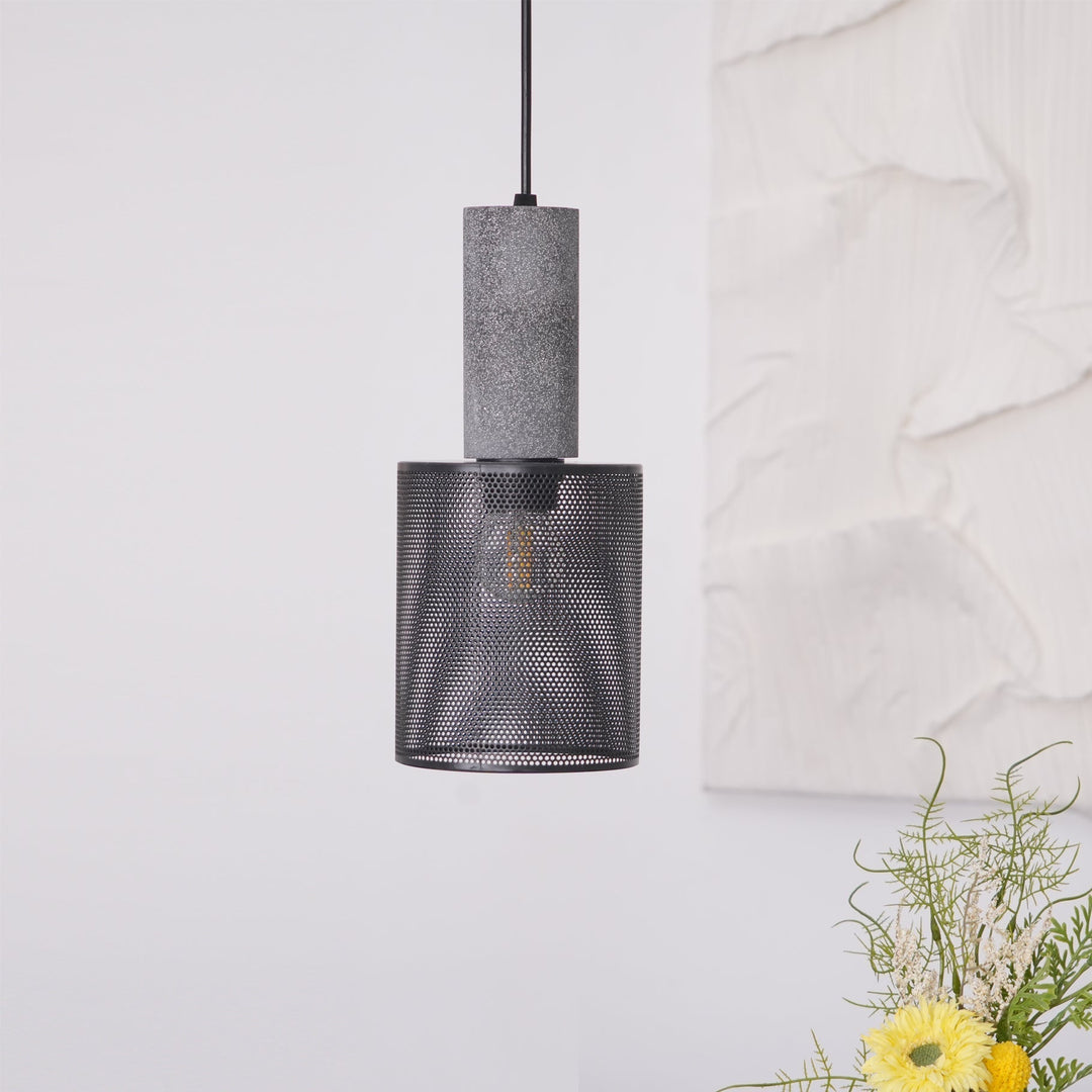 Minimalistische industriële hanglamp met cilindervormig ontwerp