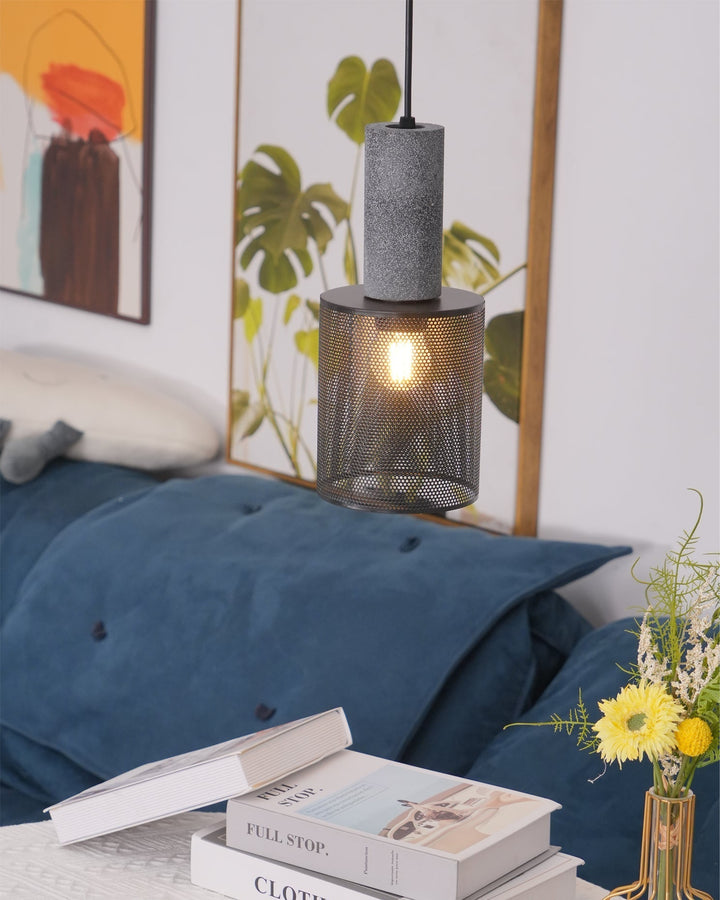 Minimalistische industriële hanglamp met cilindervormig ontwerp
