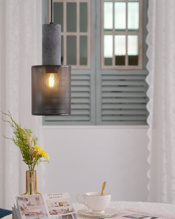 Minimalistische industriële hanglamp met cilindervormig ontwerp